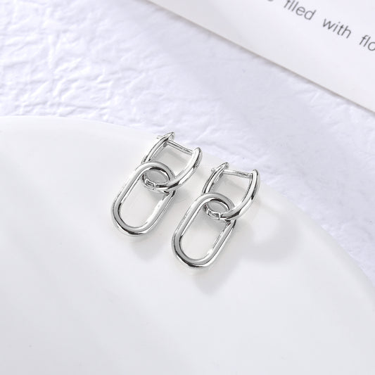 Pendientes Eslabón Bold plata 925
