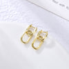 Pendientes Eslabón Bold baño en oro de 18kt