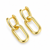 Pendientes Eslabón Bold baño en oro de 18kt