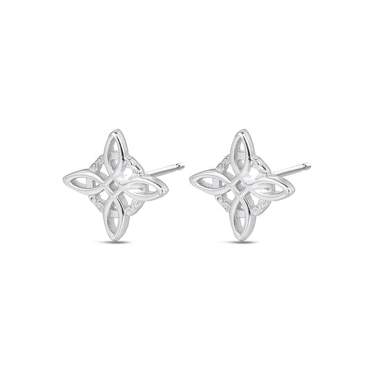 Pendientes Flor Bloom plata 925