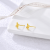 Pendientes Flor Bloom baño en oro de 18kt