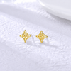 Pendientes Flor Bloom baño en oro de 18kt