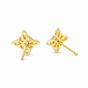 Pendientes Flor Bloom baño en oro de 18kt