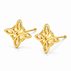 Pendientes Flor Bloom baño en oro de 18kt