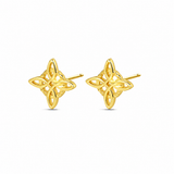 Pendientes Flor Bloom baño en oro de 18kt