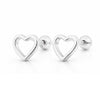 Pendientes Soft Heart Mini plata