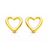 Pendientes Soft Heart baño en oro de 18kt