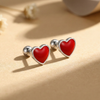 Pendientes Red Crush Mini plata