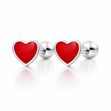 Pendientes Red Crush Mini plata