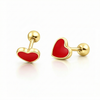 Pendientes Red Crush Mini baño en oro de 18kt