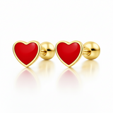 Pendientes Red Crush Mini baño en oro de 18kt
