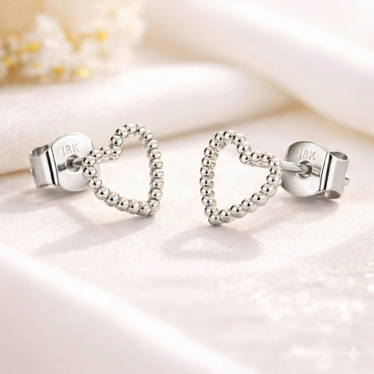 Pendientes Bubble Heart Mini plata