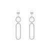 Pendientes Link Line plata