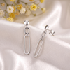 Pendientes Link Line plata