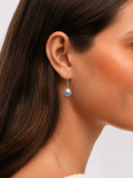 Pendientes Scallop Light Atelier plata