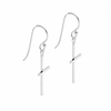 Pendientes Cross Line Atelier plata