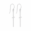 Pendientes Cross Line Atelier plata