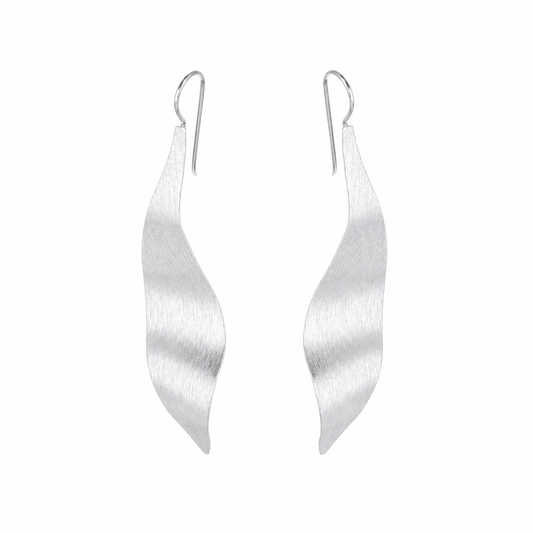 Pendientes Satin Wave Atelier plata
