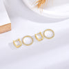 Pendientes de aro Circle Shine plata baño en oro de 18kt