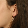 Pendientes de aro Beat Heart baño en oro de 18kt