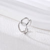 Anillo line cruzado plata