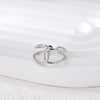 Anillo line cruzado plata