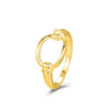 Anillo Loop Essence baño en oro de 18kt