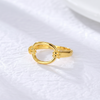 Anillo Loop Essence baño en oro de 18kt