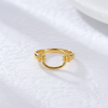 Anillo Loop Essence baño en oro de 18kt