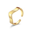 Anillo Ona plata baño en oro de 18kt