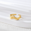 Anillo Ona plata baño en oro de 18kt