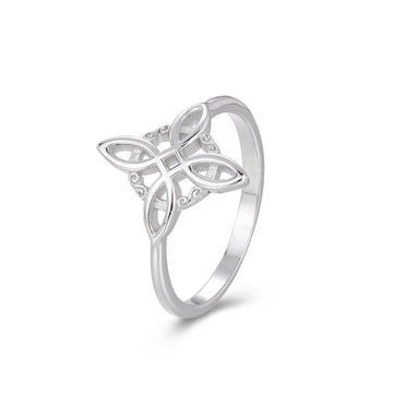 Anillo Nudo de Bruja plata