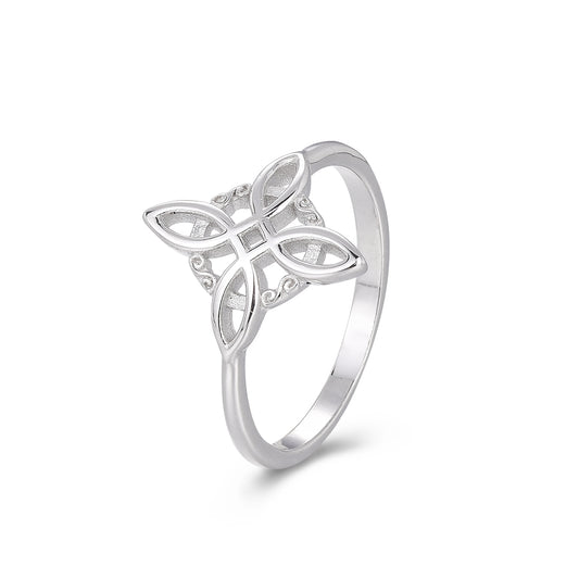 Anillo Nudo de Bruja plata