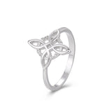Anillo Nudo de Bruja plata