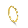 Anillo Dotline plata baño en oro de 18kt